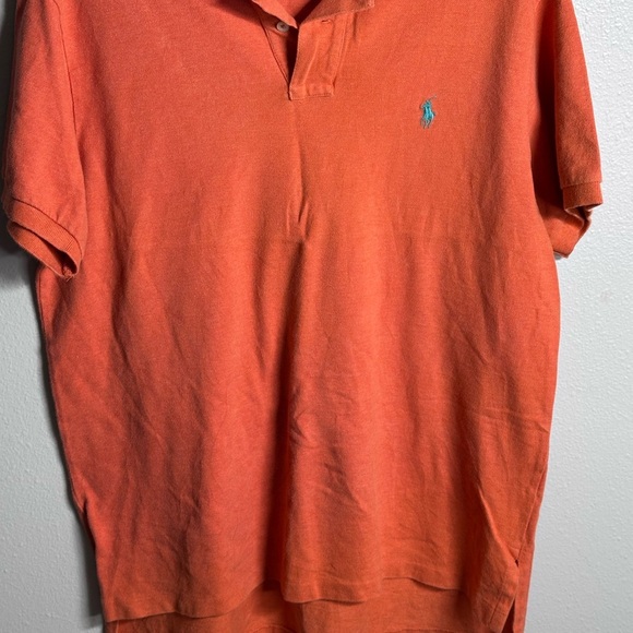 Polo By Ralph Lauren Men‎ Orange Polo Custom Fit Shirt Size L. - Picture 3 of 8
